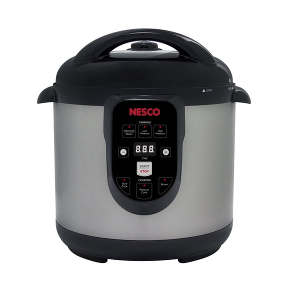 Open Box NESCO 9.5 Quart Electric Pressure Canner, Digital Pressure Cooker and Canning Pot, Equipment for Canning Meat and Vegetables