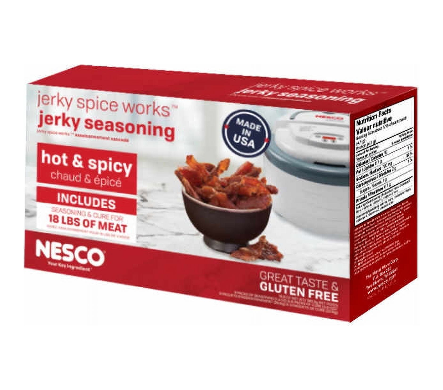 NESCO® BJH6 Hot & Spicy Flavor Jerky Seasoning, 9 Pack