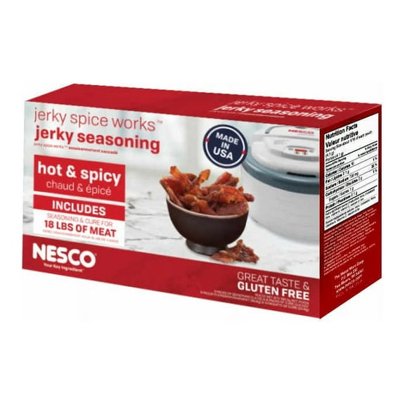 NESCO BJH-6 Hot & Spicy Flavor Jerky Seasoning, 9 Pack