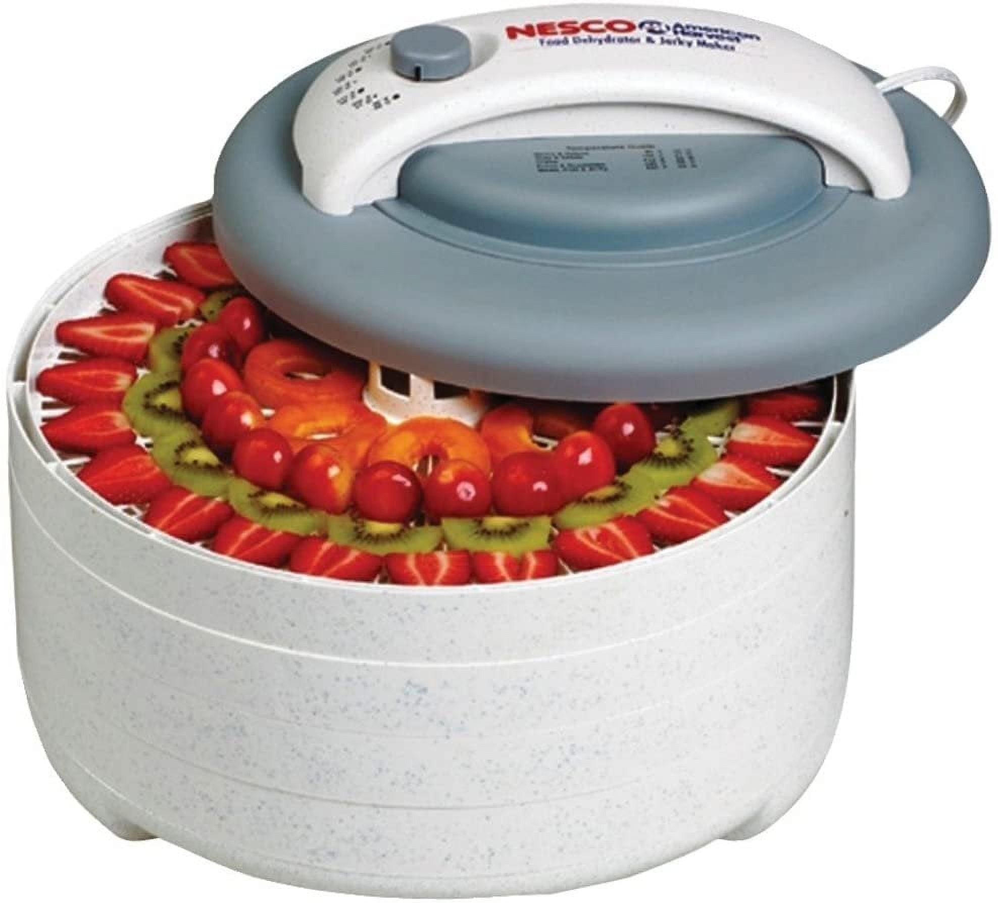 Nesco Snackmaster 4-Tray Gray and White Food Dehydrator