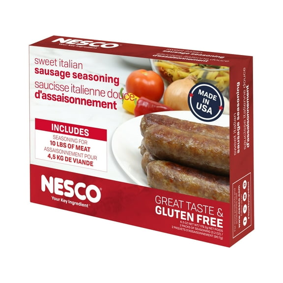 NESCO SISS-10N Sweet Italian Sausage Seasoning, Yields 10 lbs