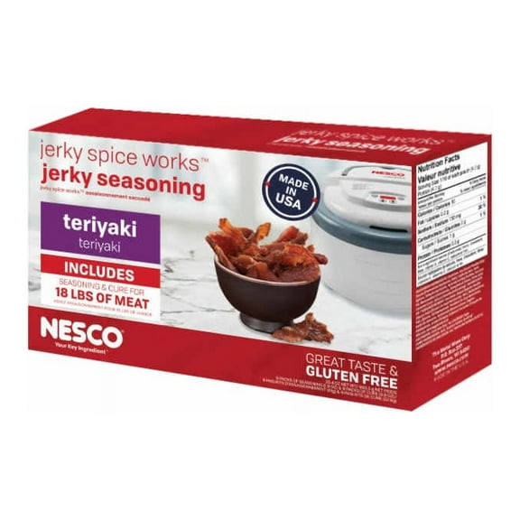 NESCO TJ-18 Teriyaki Flavor Jerky Seasoning, 9 Pack