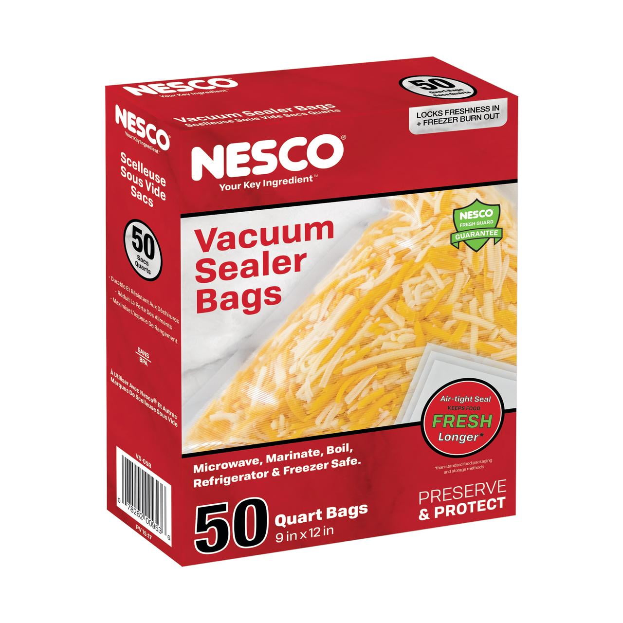 50 Vacuum Sealer Zipper Quart Sized Bags (8 x 12')