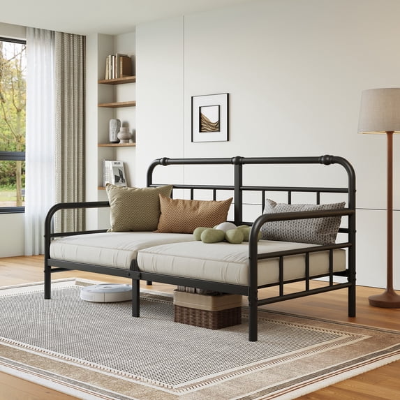 NESLIME 12 inch Twin Size Metal Daybed Frame, Twin Sofa Daybed Frame ...