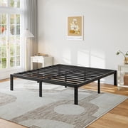 NESLIME 14 inch King Size Heavy Duty Metal Bed Frame, Sturdy Construction, No Box Spring Needed, Easy Assembly