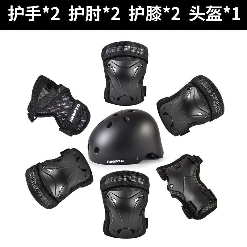 NESPIO Inner Sen Roller Skate Protective Gear Helmet Set Combination