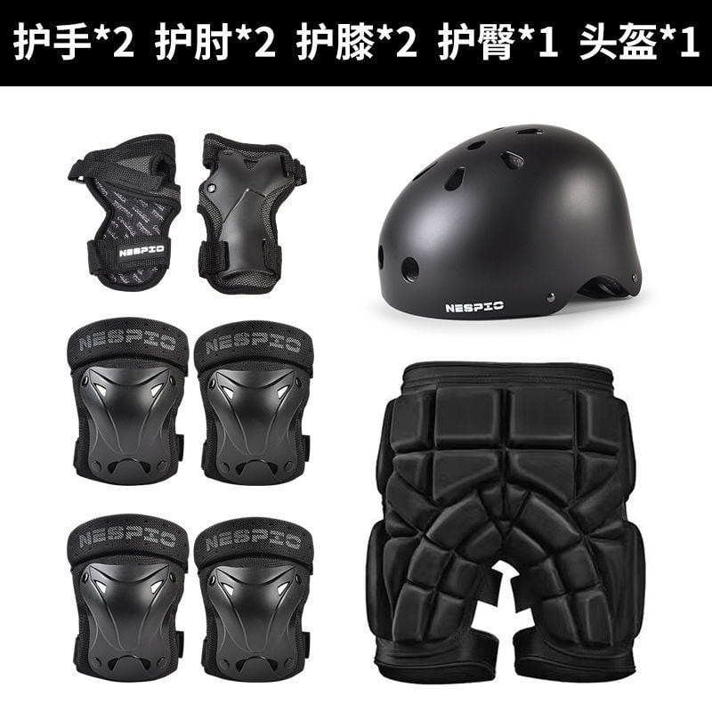 NESPIO Inner Sen Roller Skate Protective Gear Helmet Set Combination