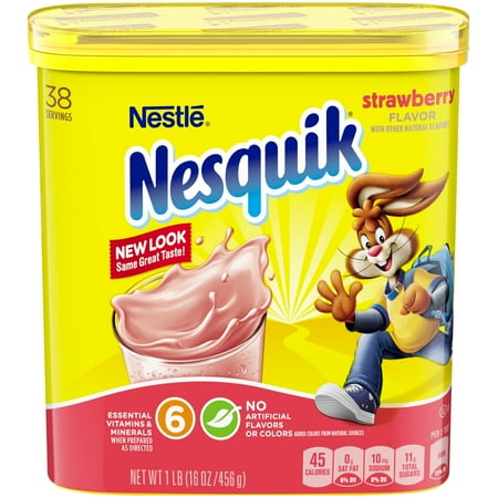 NESQUIK Strawberry Powder 1 lb. Tub