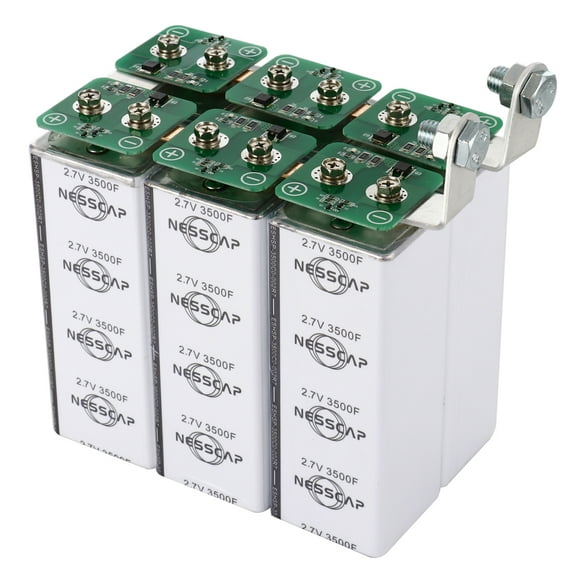 NESSCAP 16V 583F Super Capacitor Battery 6pcs 2.7V 3500Farads Car audio capacitor 12V Engine Start Battery