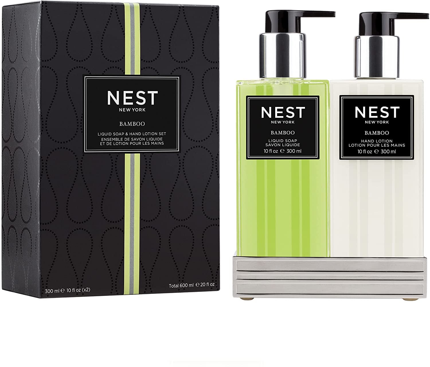 NEST Fragrances Hand Soap 10 Fl Oz Liquid Soap Hand Lotion Set Pack of 2 Bamboo 20