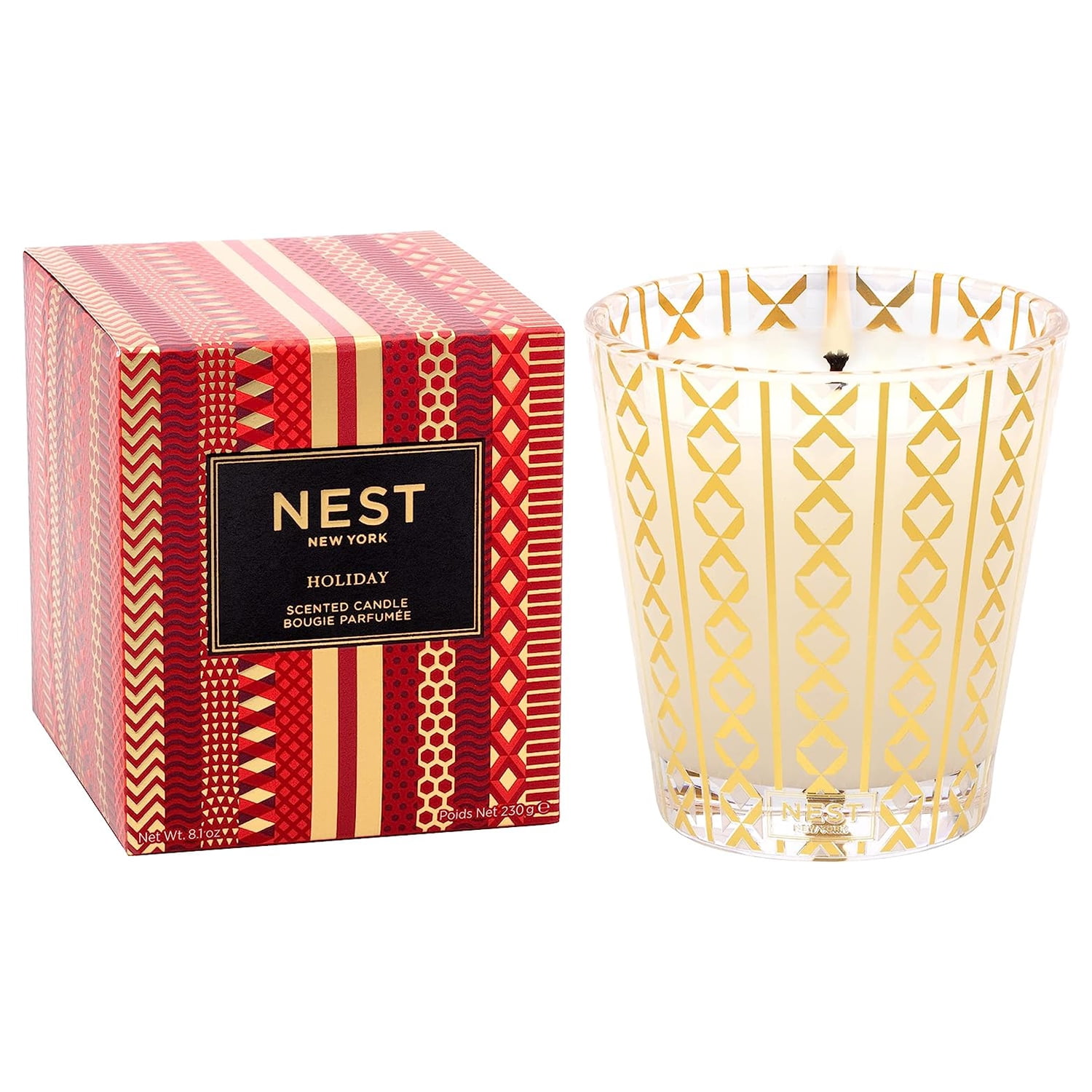 Amber Holiday Glow Votive Candle with Warm Spice Aromas