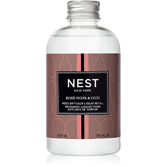 NEST Fragrances Rose Noir & Oud Reed Diffuser Refill, 5 Fluid Ounces
