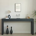 NESTIA 64-Inch Modern Black Wood Console Table with Decorative Beaded ...