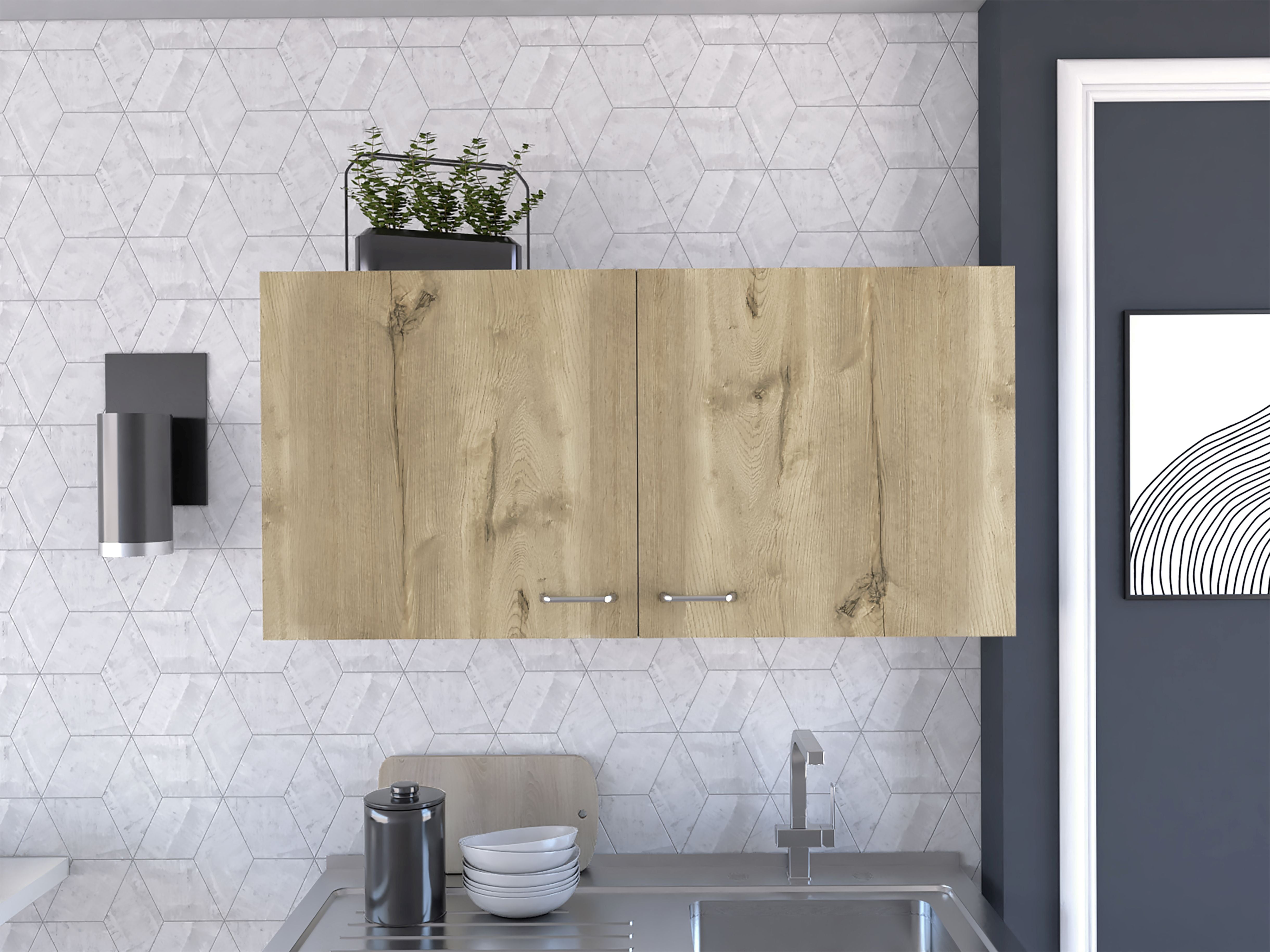 NESTIA Wall Cabinet, 2 Doors, Kitchen Storage - Walmart.com