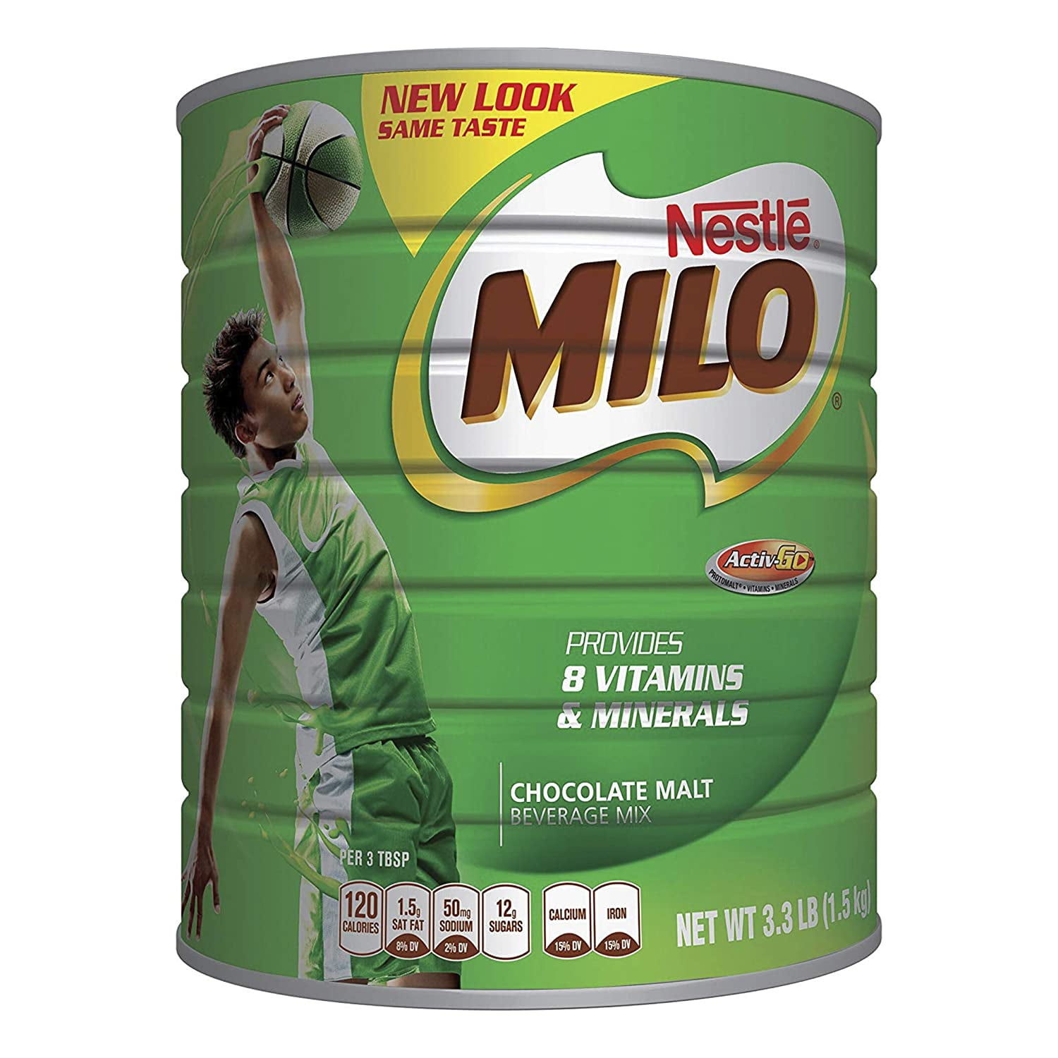 NESTL MILO Chocolate Malt Beverage Mix, 3.3 Pound Can (1.5kg) | Fortified Powder Energy Drink