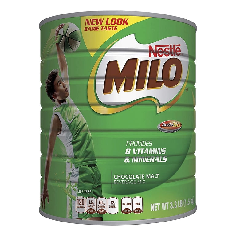 NESTL MILO Chocolate Malt Beverage Mix, 3.3 Pound Can (1.5kg