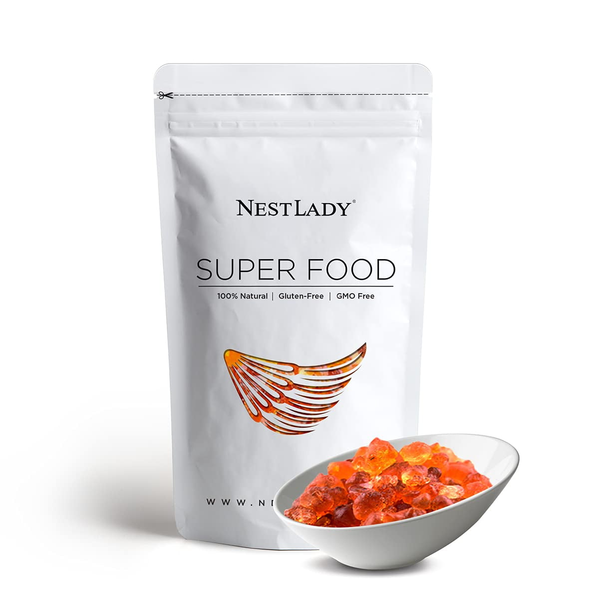 NESTLADY Natural Wild Peach Gum Edible Peach Blossom Tears Tao Jiao Peach resin food additives free 454g / 16oz
