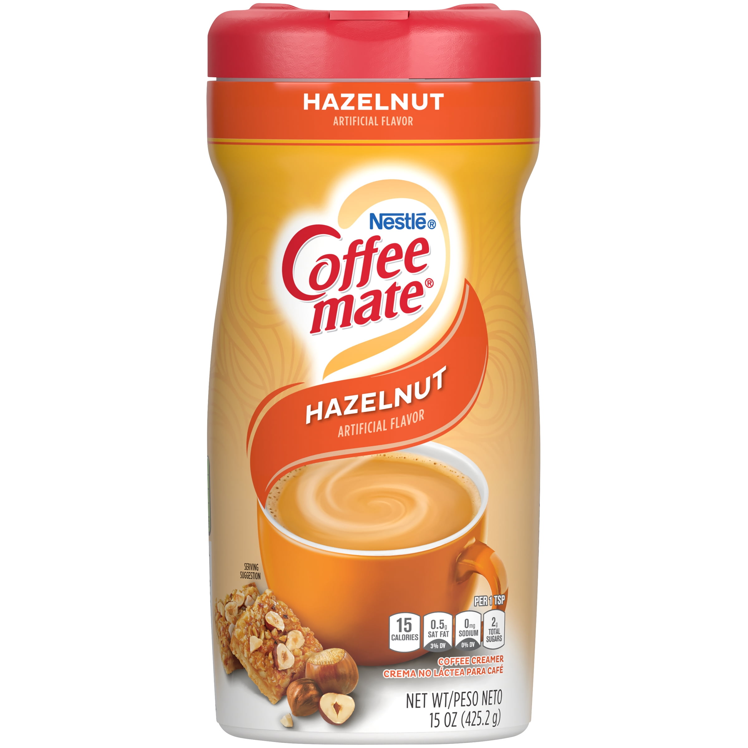NESTLE Coffee mate Coffee Creamer Hazelnut Powder Creamer 15 oz. Canister