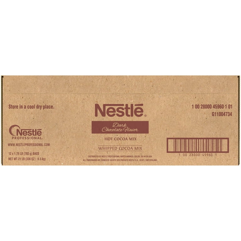 NESTLE Dark Chocolate Whipped Hot Cocoa Mix, Rich Powdered Milk