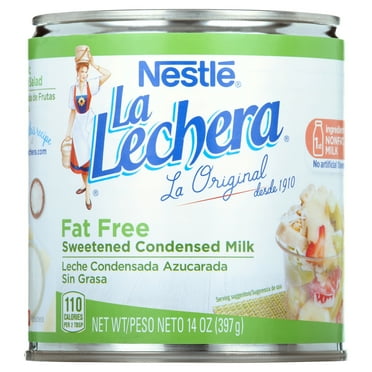 Nestle La Lechera Non-Fat Sweetened Condensed Milk, Fat Free, 14 oz Can
