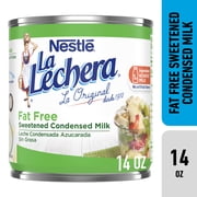 Nestle La Lechera Non Fat Sweetened Fat Free Condensed Milk for Valentine's Day Baking, 14 oz Can