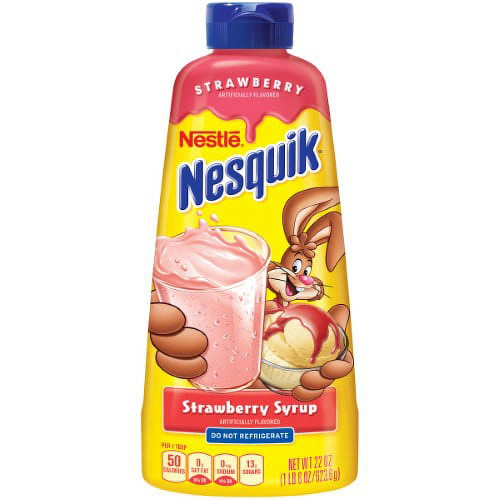 NESTLE NESQUIK Strawberry Flavored Syrup (Pack of 12)