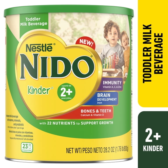 Nestle Nido 3 to 5 Years Toddler Powdered Milk Beverage, 28.2 oz Canister