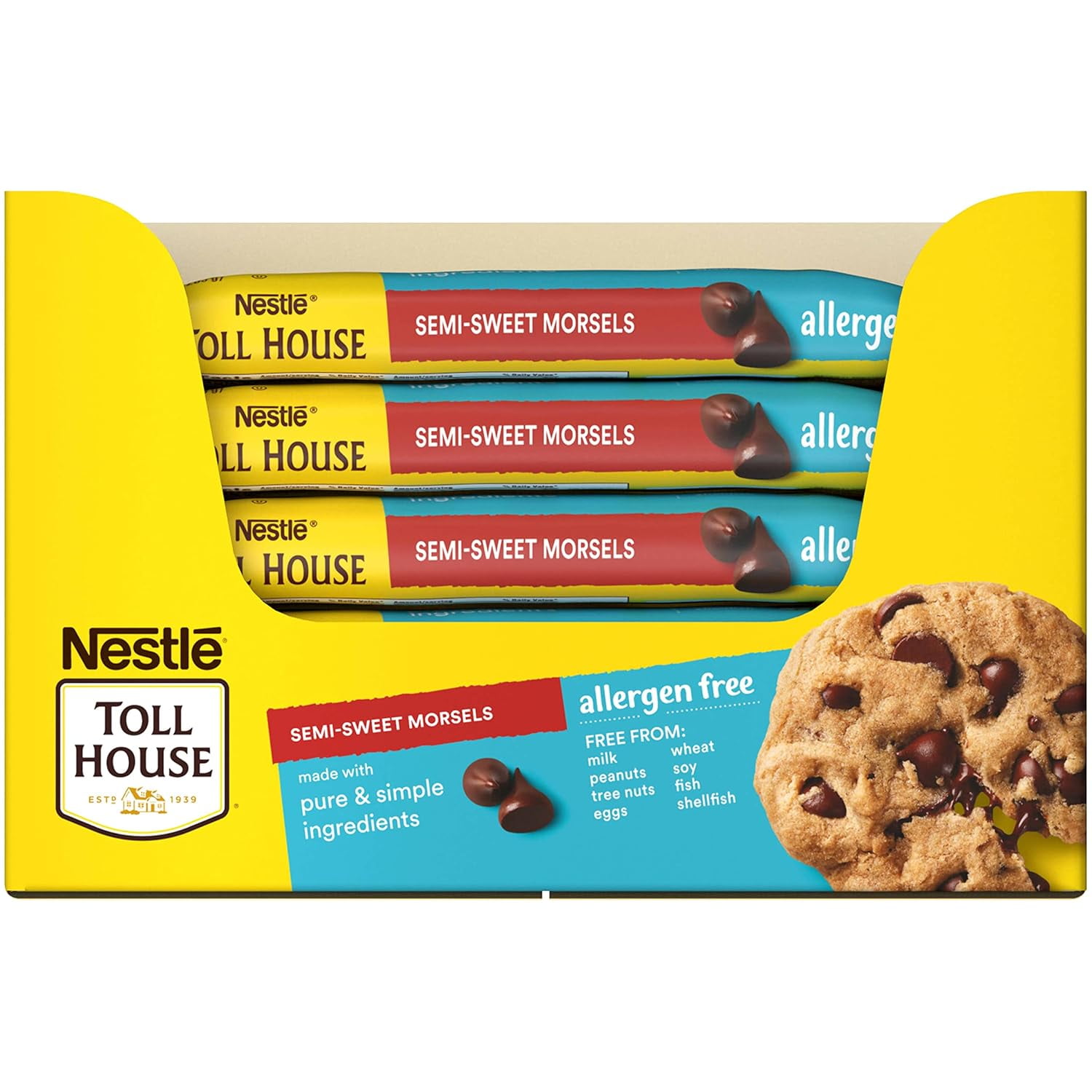 NESTLE TOLL HOUSE Allergen Free Semi-Sweet Morsels 15-10 oz. Bags ...