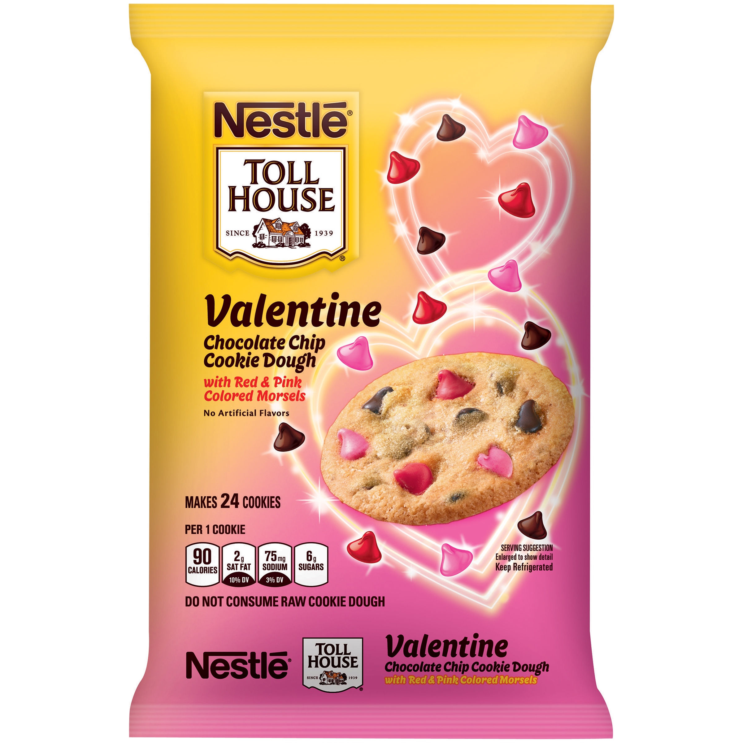NESTLE TOLL HOUSE Valentine Chocolate Chip Cookie Dough 16 oz. Pack - image 1 of 10