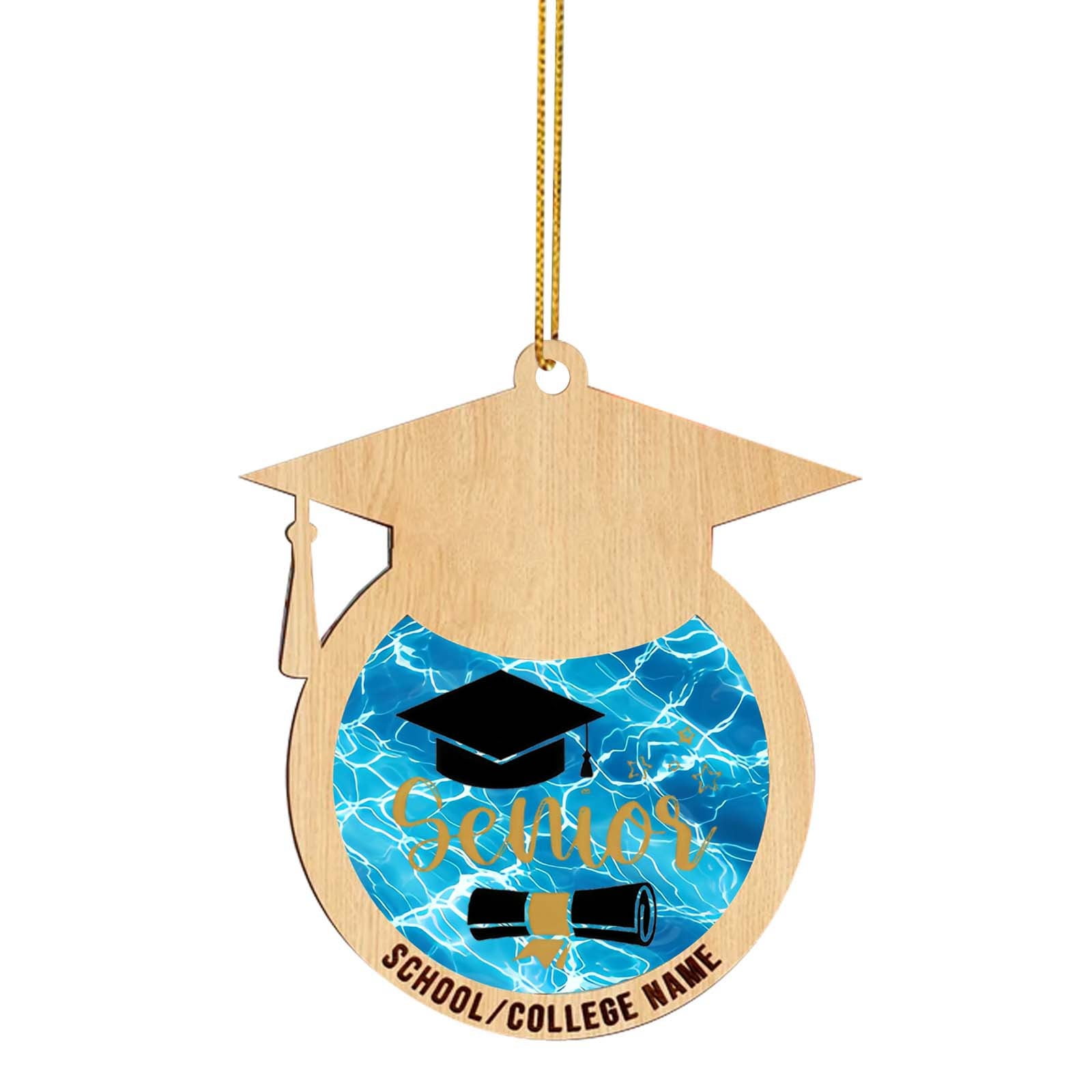 NESWOIZI Graduation Season Wooden Pendants Graduation Season Wooden