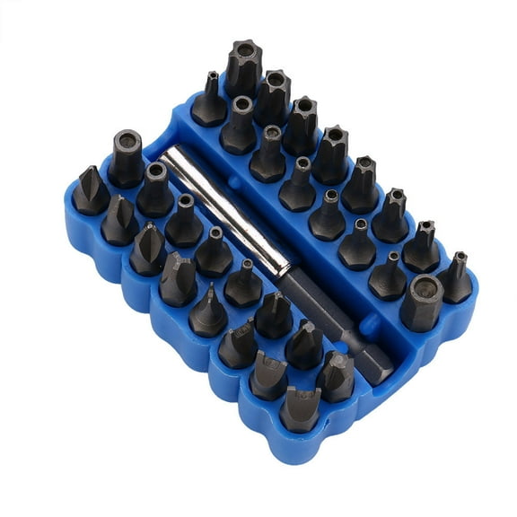 NESZZMIR 33-Piece Security Bit Set with Magnetic Extension Bit Holder
