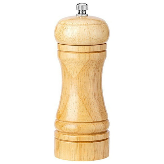 NESZZMIR 5-8-10inch Primary Color O a k Grinder, Manual Pepper Mill with Ceramic Grinder