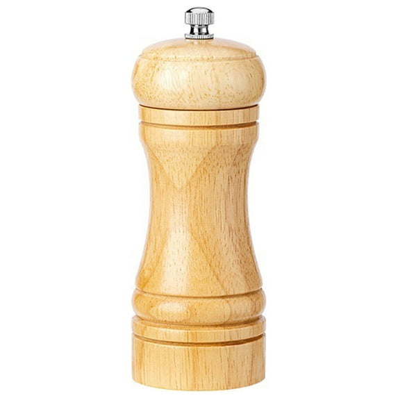 NESZZMIR 5-8-10inch Primary Color O a k Grinder, Manual Pepper Mill with Ceramic Grinder