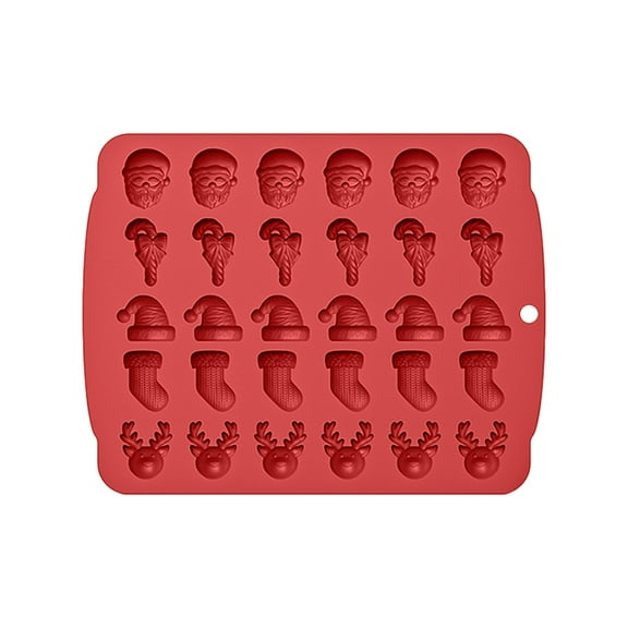 NESZZMIR Christmas Chocolate Cake Molds Christmas Molds Silicone Non Stick Christmas Baking Molds for Chocolate Candy