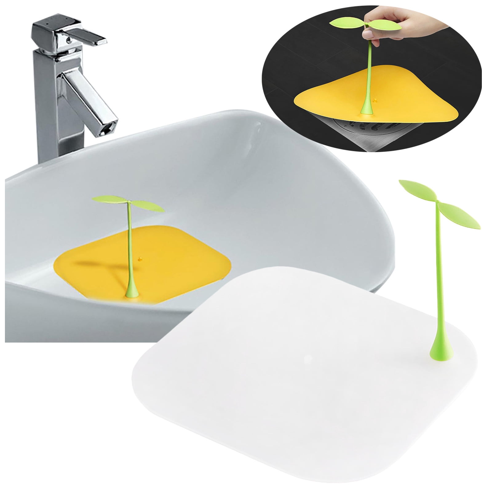 NESZZMIR Creative Sprout Silicone Floor Drainer Cover Anti-Clogging ...