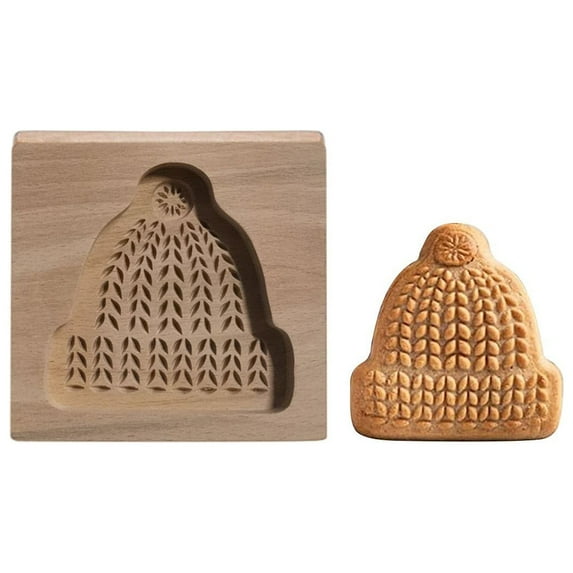 NESZZMIR DIY Baking Moulds Wooden Cookie Cookie Moulds Embossing Craft Decorative Baking Tools for Christmas Thanksgiving Christmas Kitchen