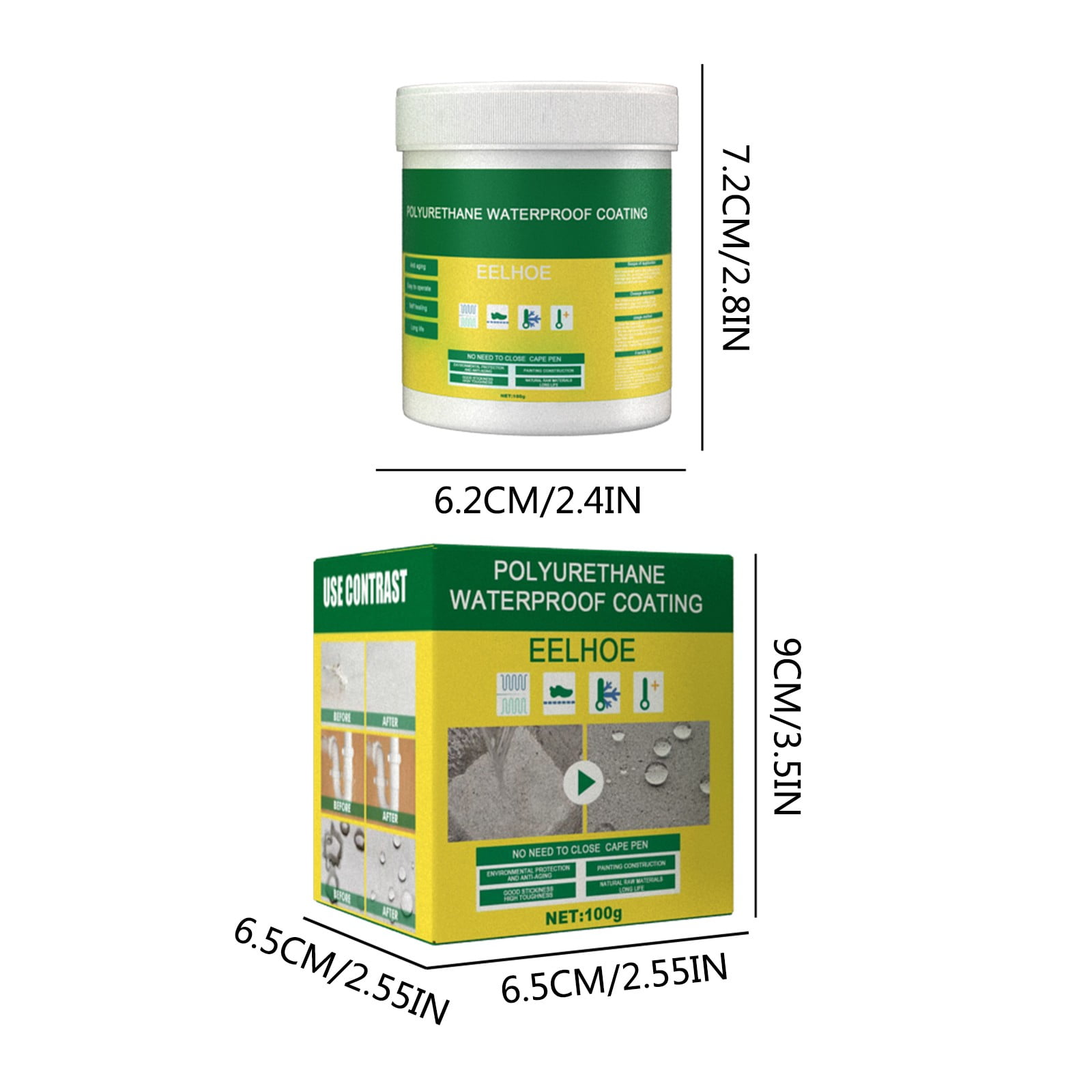 NESZZMIR Transparent Waterproofs Glue Exterior Wall Bathroom Toilet