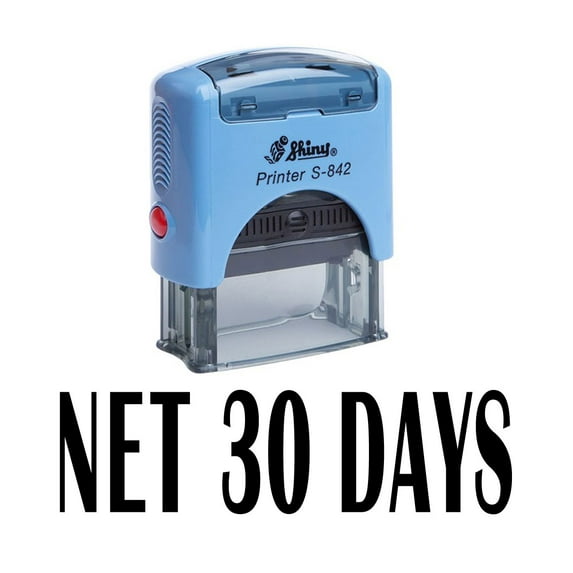 NET 30 DAYS Self Inking Rubber Stamp Office Stationary Custom Shiny Stamp