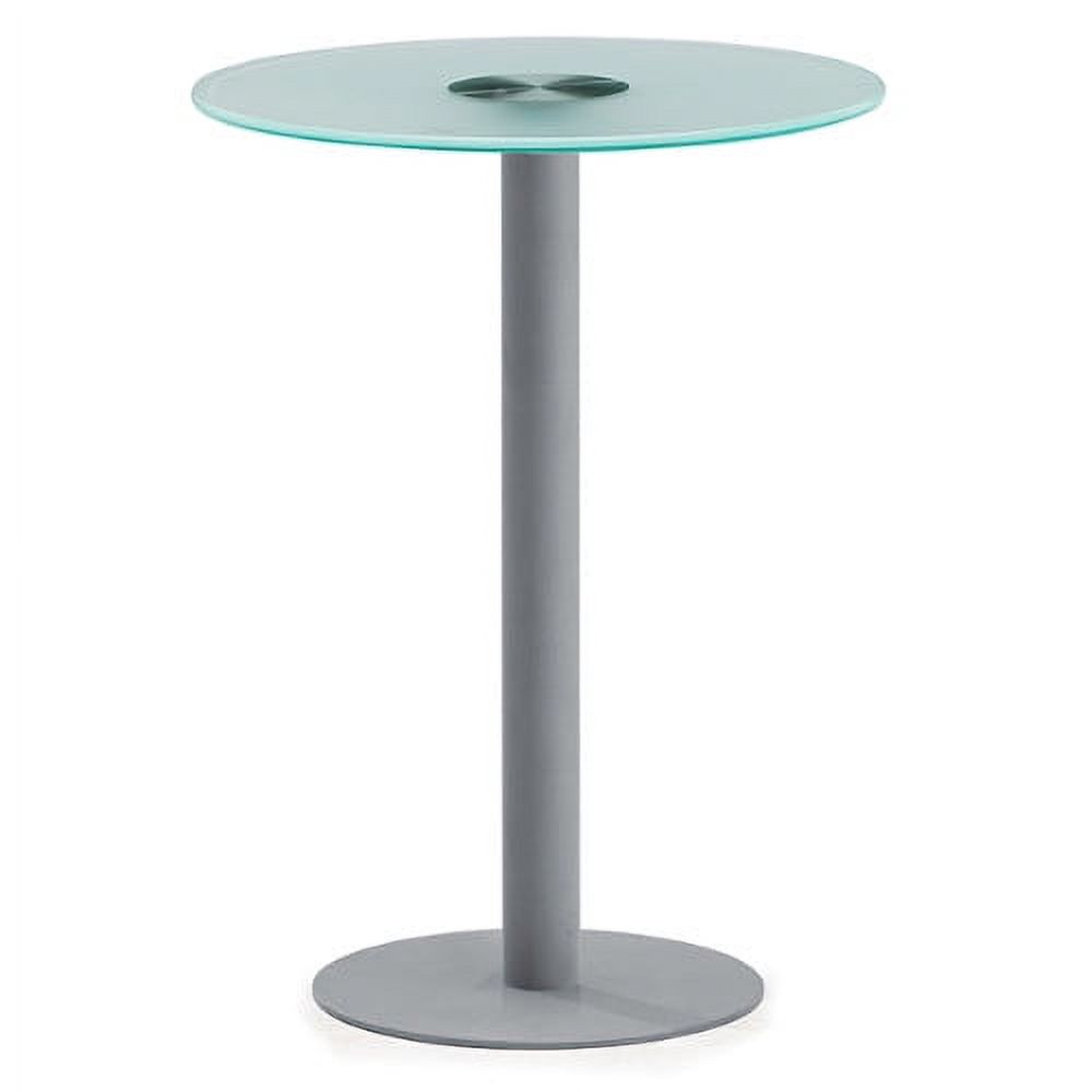 NGT-2 -OFM office home computer college school task glass table w/base 23.5 in h x 17.75 in d