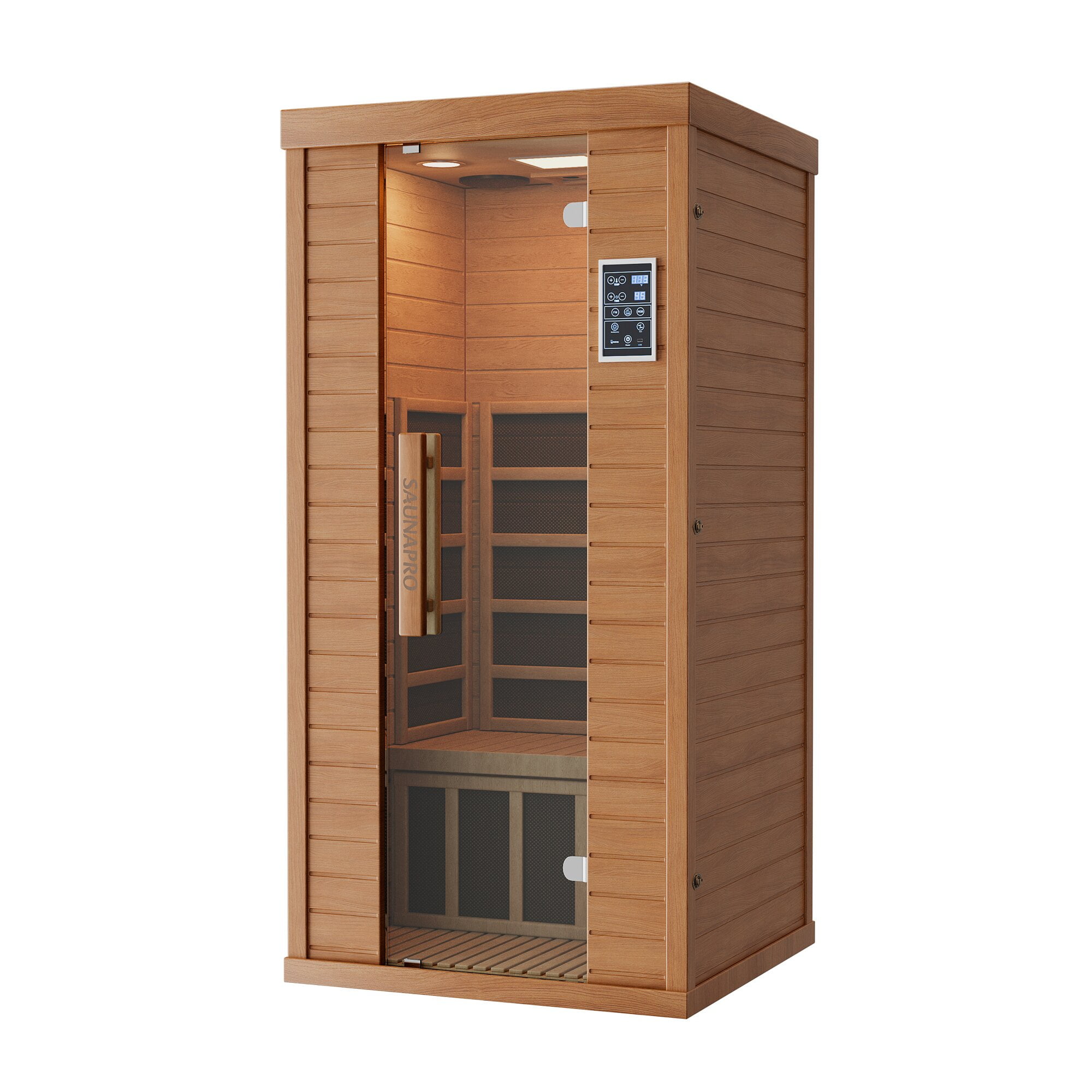 Walmart Black Friday Deals 2025 NETAJE 1 Person Sauna, Spectrum Infrared Sauna for Home with BT and WiFi Control, Indoor Dry Sauna with 5 Heater Panels, Home and Gym