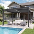 thumbnail image 1 of NETAJE 10'x12' Hardtop Louvered Pergola, Aluminum Outdoor Pavilion with Adjustable Louvered Roof and Drainage System for Patio Deck for Patio, Garden, Decks, Backyard, 1 of 7