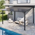 thumbnail image 1 of NETAJE 10'x12' Outdoor Metal Gazebo, Hardtop Wall Mounted Gazebo & Pergola with Metal Sloping Roof, for Backyard, Deck, Patio, 1 of 7