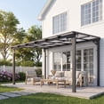 thumbnail image 1 of NETAJE 10'x12' Wall Mounted Gazebo Awnings, Permanent Hardtop Aluminum Pergola with Polycarbonate Roof, Outdoor Patio Canopy Shade Cover for Backyard, Decks, Garden, 1 of 8