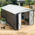 thumbnail image 1 of NETAJE 12x10 FT Outdoor Metal Storage Shed with Updated Frame Structure and Lockable Doors,Garden Shed for Backyard,Garden,Patio,Lawn, 1 of 7
