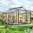 thumbnail image 1 of NETAJE 12'x10' Polycarbonate Greenhouse, Large Aluminum Walk-in Green House for Backyard, 1 of 6