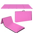 thumbnail image 1 of NETAJE 4'x10'x2" Folding Gymnastics Mat, Tumbling Mat with Carrying Handles for Home, Gym, Excercise, Stretching, Core Workouts, Pink, 1 of 7