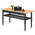 thumbnail image 1 of NETAJE 48" Heavy-Duty Adjustable Work Table 2000 lb Load Capacity w/ Foot Pads, Partition for Garage, Workshop, Office, Home, Workstation, 1 of 8