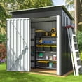 thumbnail image 1 of NETAJE 5'x3' Outdoor Metal Storage Shed with Updated Frame Structure and Lockable Doors for Backyard Garden Patio Lawn, 1 of 8