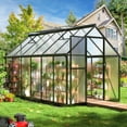 thumbnail image 1 of NETAJE 6'x11' Polycarbonate Greenhouse, Large Aluminum Walk-in Green House for Backyard, 1 of 8