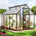 thumbnail image 1 of NETAJE 6'x9' Polycarbonate Greenhouse, Large Aluminum Walk-in Green House for Backyard, 1 of 7